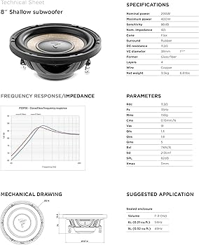 Amazon.co.jp: FOCAL フォーカル P 20 FSE 20cmサブウーファー FLAX
